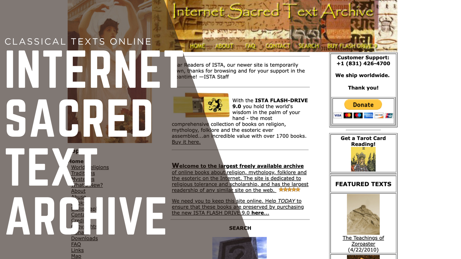 Reading Classical Texts Online in Translation: Internet Sacret Text Archive (ISTA)