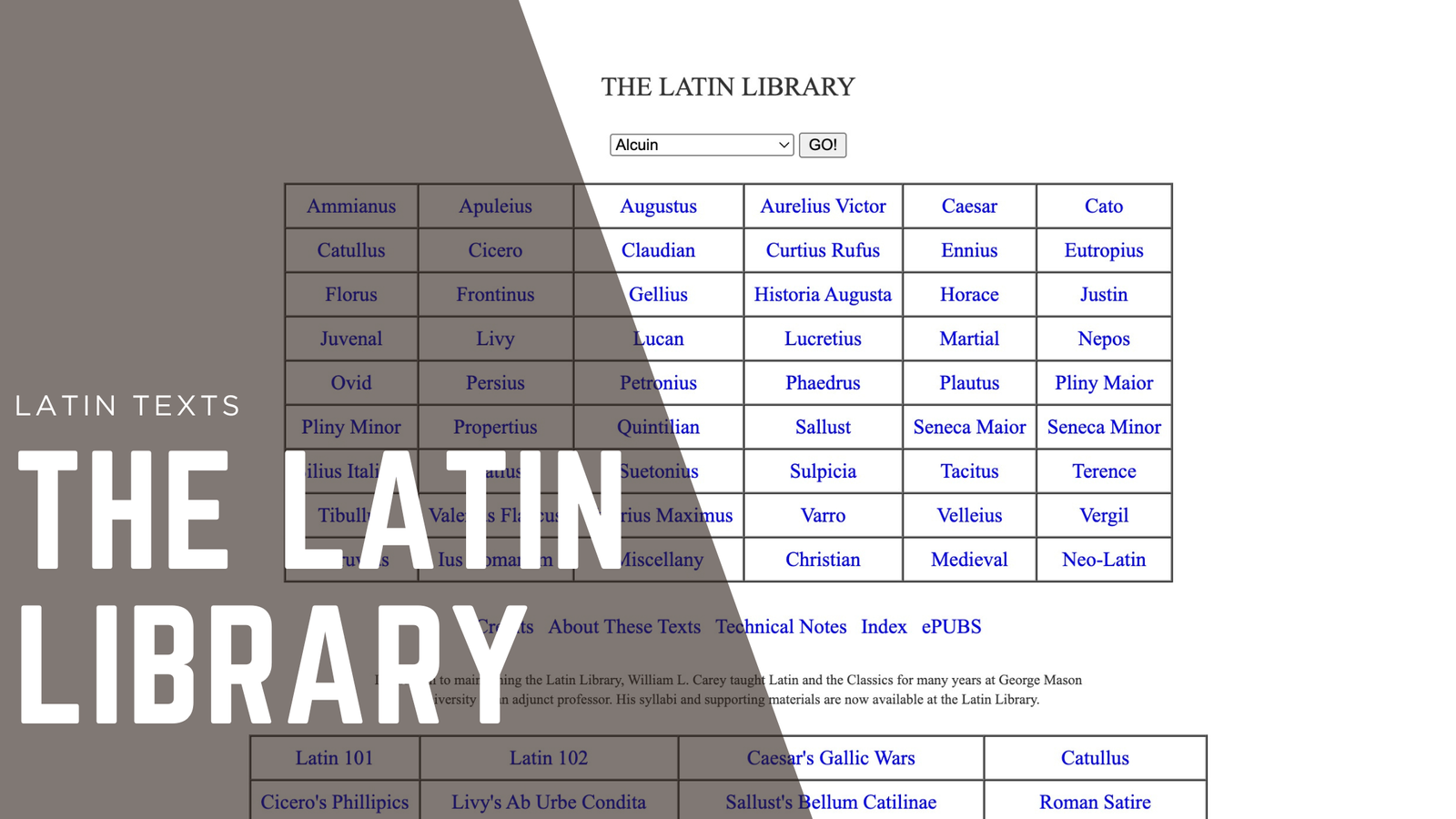 Easy Access to Latin Texts: The Latin Library Online
